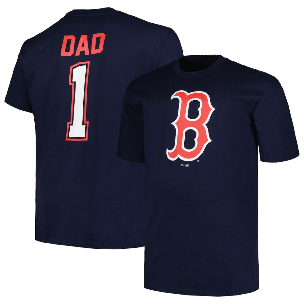 Navy Boston Red Sox Profile Big & Tall #1 Dad T-Shirt