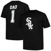 Black Chicago White Sox Profile Big & Tall #1 Dad T-Shirt