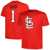 Red St. Louis Cardinals Profile Big & Tall #1 Dad T-Shirt