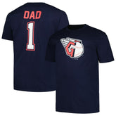 Navy Cleveland Guardians Profile Big & Tall #1 Dad T-Shirt