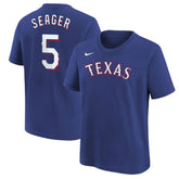Royal Corey Seager Texas Rangers Nike Youth Name & Number T-Shirt