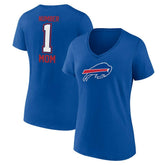 Women's Plus Size Mother's Day #1 Mom V-Neck T-Shirt - Buffalo Bills T-shirts