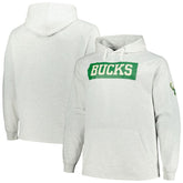 Fanatics Milwaukee Bucks Big & Tall Raglan Tri-Blend Pullover Hoodie