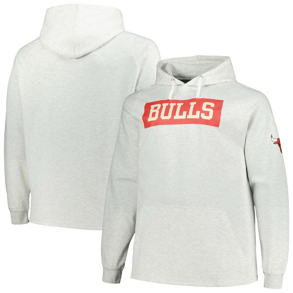 Fanatics Chicago Bulls Big & Tall Raglan Tri-Blend Pullover Hoodie sale