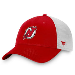 NHL New Jersey Devils Fanatics Core Primary Logo Trucker Adjustable Hat