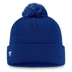 NHL Edmonton Oilers Fanatics Primary Logo Cuffed Knit Hat with Pom