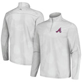 Gray Atlanta Braves Tommy Bahama Delray Frond IslandZone Half-Zip Jacket