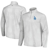 Gray Los Angeles Dodgers Tommy Bahama Delray Frond IslandZone Half-Zip Jacket