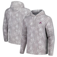Gray Atlanta Braves Tommy Bahama Palm Frenzy Hoodie Long Sleeve T-Shirt
