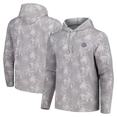 Gray Chicago Cubs Tommy Bahama Palm Frenzy Hoodie Long Sleeve T-Shirt