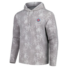 Gray Chicago Cubs Tommy Bahama Palm Frenzy Hoodie Long Sleeve T-Shirt