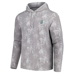 Gray Seattle Mariners Tommy Bahama Palm Frenzy Hoodie Long Sleeve T-Shirt
