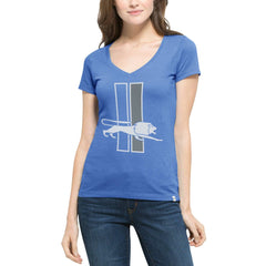 '47 Women's Crosstown Flanker V-Neck T-Shirt - Detroit Lions T-shirts