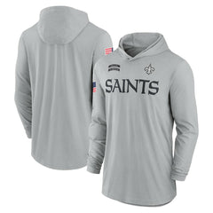 2024 Salute to Service Lightweight Dri-FIT Long Sleeve Hoodie T-Shirt - New Orleans Saints Hoodies