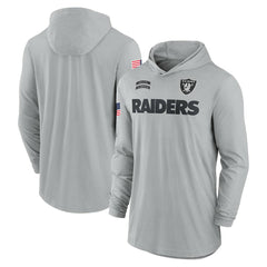 2024 Salute to Service Lightweight Dri-FIT Long Sleeve Hoodie T-Shirt - Las Vegas Raiders Hoodies
