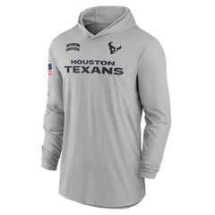 2024 Salute to Service Lightweight Dri-FIT Long Sleeve Hoodie T-Shirt - Houston Texans Hoodies