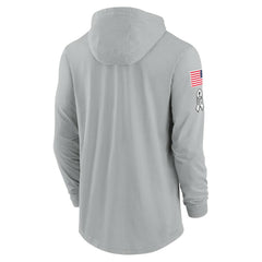 2024 Salute to Service Lightweight Dri-FIT Long Sleeve Hoodie T-Shirt - Houston Texans Hoodies