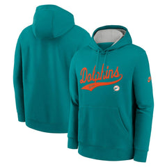 Rewind Club Logo Pullover Hoodie - Miami Dolphins Hoodies