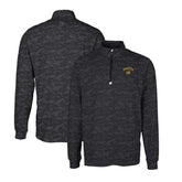 Black Seattle Mariners Cutter & Buck City Connect Big & Tall Traverse Camo Print Stretch Quarter-Zip Pullover Top