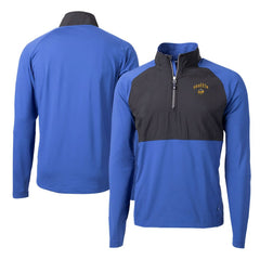 Blue/Black Seattle Mariners Cutter & Buck City Connect Adapt Eco Knit Hybrid Recycled Quarter-Zip Pullover Top