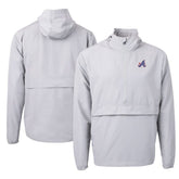 Gray Atlanta Braves Cutter & Buck City Connect Charter Eco Recycled Half-Zip Anorak Jacket