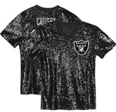 Maxx Crosby Girls Youth Sequin V-Neck Fashion Jersey - Las Vegas Raiders Jerseys