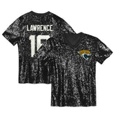 Trevor Lawrence Girls Youth Sequin V-Neck Fashion Jersey - Jacksonville Jaguars Jerseys