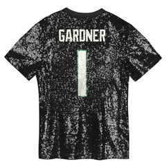 Sauce Gardner Girls Youth Sequin V-Neck Fashion Jersey - New York Jets Jerseys