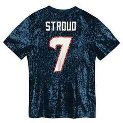 C.J. Stroud Girls Youth Sequin V-Neck Fashion Jersey - Houston Texans Jerseys