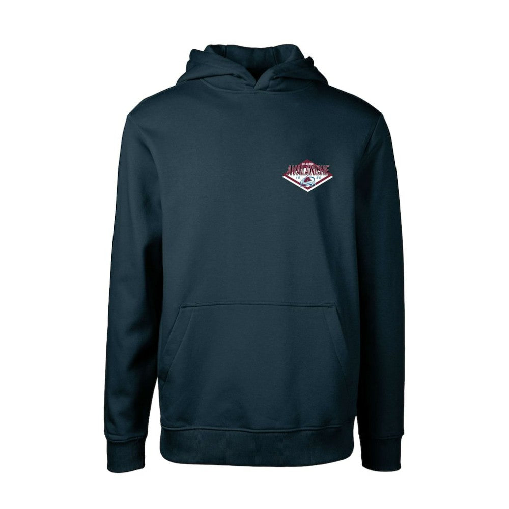 NHL Colorado Avalanche Levelwear Youth Podium Club Patch 2.0 Fleece Pullover Hoodie