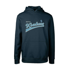 NHL Seattle Kraken Levelwear Youth Podium Retro Script Fleece Pullover Hoodie