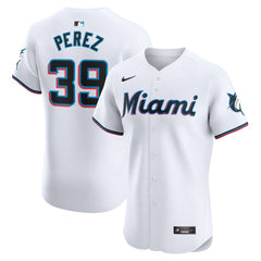 White Eury Perez Miami Marlins Nike Home Elite Player Jersey