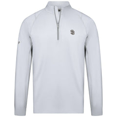White San Diego Padres Levelwear Theory Insignia Quarter-Zip Pullover