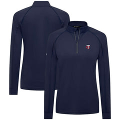 Navy Minnesota Twins Levelwear Women's Kinetic Insignia Quarter-Zip Pullover