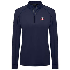 Navy Minnesota Twins Levelwear Women's Kinetic Insignia Quarter-Zip Pullover