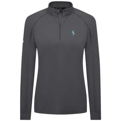 Charcoal Seattle Mariners Levelwear Women's Kinetic Insignia Quarter-Zip Pullover