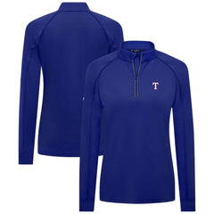 Royal Texas Rangers Levelwear Women's Kinetic Insignia Quarter-Zip Pullover