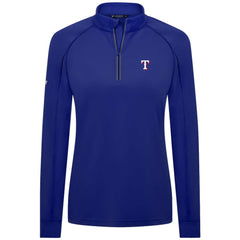 Royal Texas Rangers Levelwear Women's Kinetic Insignia Quarter-Zip Pullover