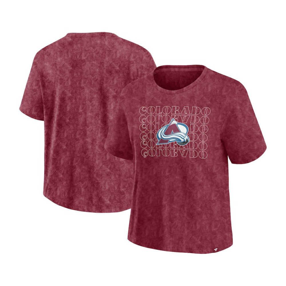 NHL Colorado Avalanche Fanatics Women's Faded Wash T-Shirt