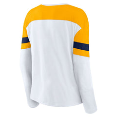 NHL Nashville Predators Fanatics Women's Frozen Long Sleeve Notch Neck T-Shirt