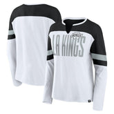 NHL Los Angeles Kings Fanatics Women's Frozen Long Sleeve Notch Neck T-Shirt
