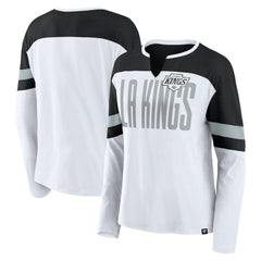 NHL Los Angeles Kings Fanatics Women's Frozen Long Sleeve Notch Neck T-Shirt