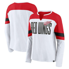 NHL Detroit Red Wings Fanatics Women's Frozen Long Sleeve Notch Neck T-Shirt