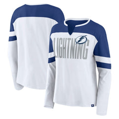 NHL Tampa Bay Lightning Fanatics Women's Frozen Long Sleeve Notch Neck T-Shirt