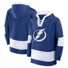 NHL Tampa Bay Lightning Fanatics Inside Line Fleece Pullover Hoodie- Blue