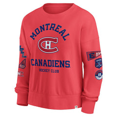 NHL Montreal Canadiens Fanatics Women's Oversized Vintage Go Team Pullover Sweatshirt