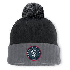 NHL Seattle Kraken Fanatics Aspyn Cuffed Knit Hat with Pom