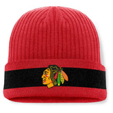 NHL Chicago Blackhawks Fanatics Blueliner Cuffed Knit Hat