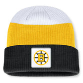 NHL Boston Bruins Fanatics Heritage Showboat Color-Block Cuffed Knit Hat