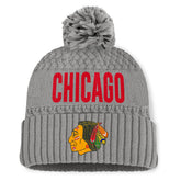 NHL Chicago Blackhawks Fanatics Women's Heritage Tilly Cuffed Knit Hat with Pom